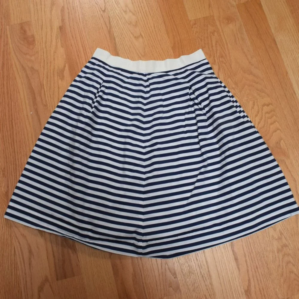 Loft Striped A-Line Skirt in Women's Size 8/10 - Picture 1 of 16